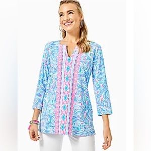 Lilly Pulitzer UPF 50 Chillylily Karina Tunic Top
